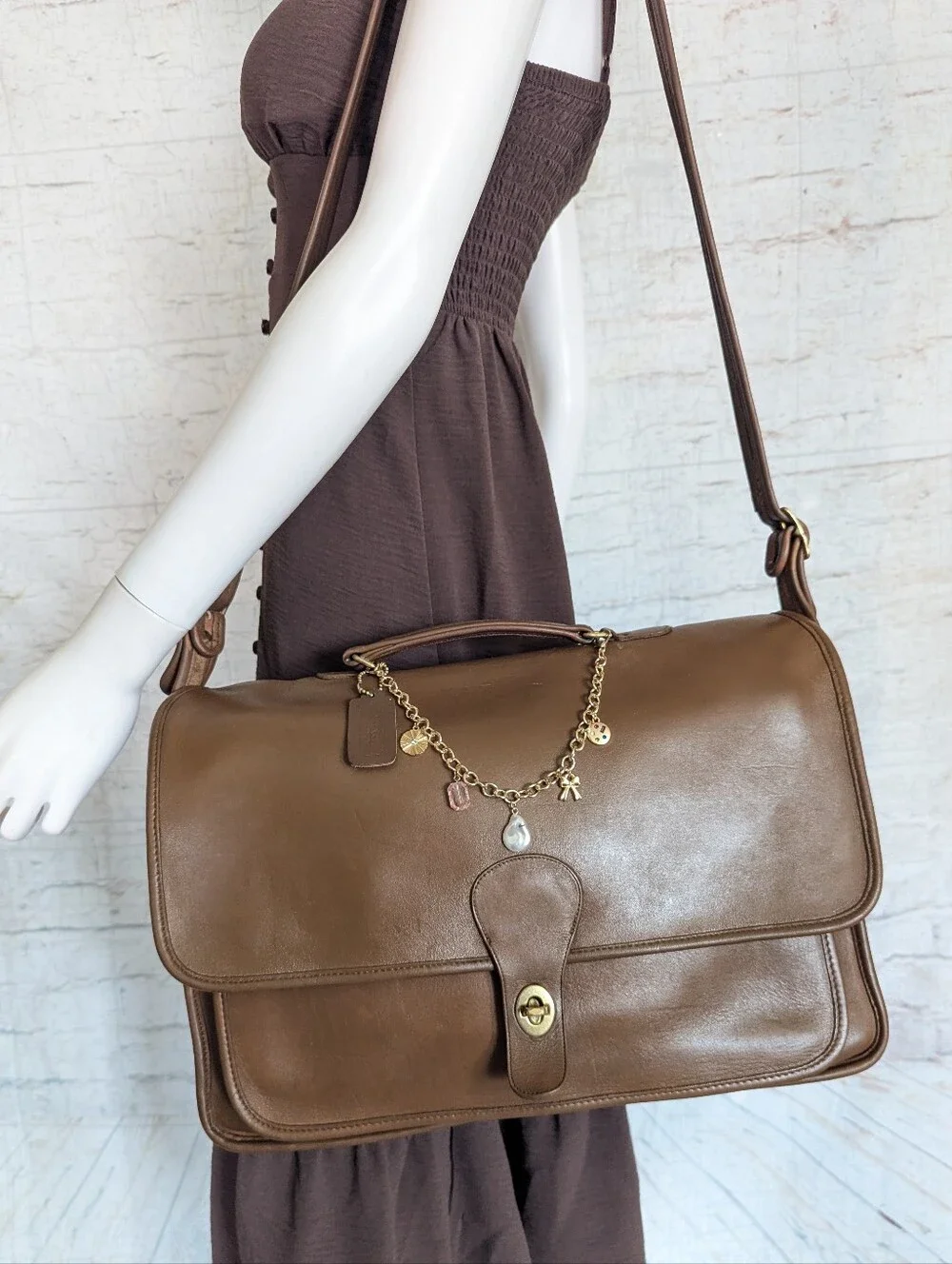VINTAGE Coach Leather Metropolitan Briefcase